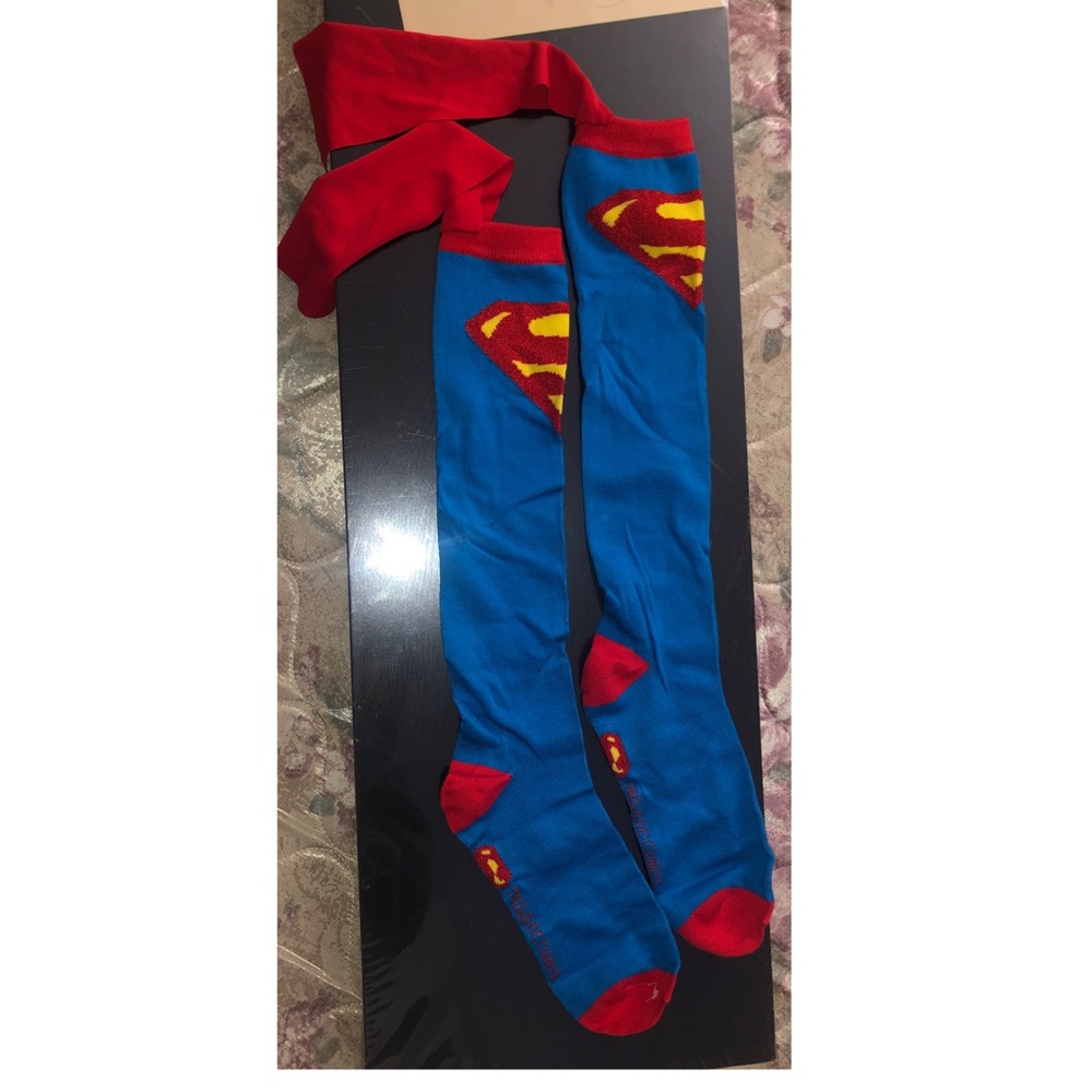 Never worn high Superman socks